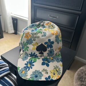 Kate Spade Floral Cap with Black Logo NWT